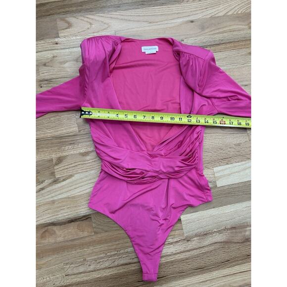 Lovers and Friends Anya Bodysuit in Pink EUC Long Sleeve Stretch Size Medium - Picture 6 of 9